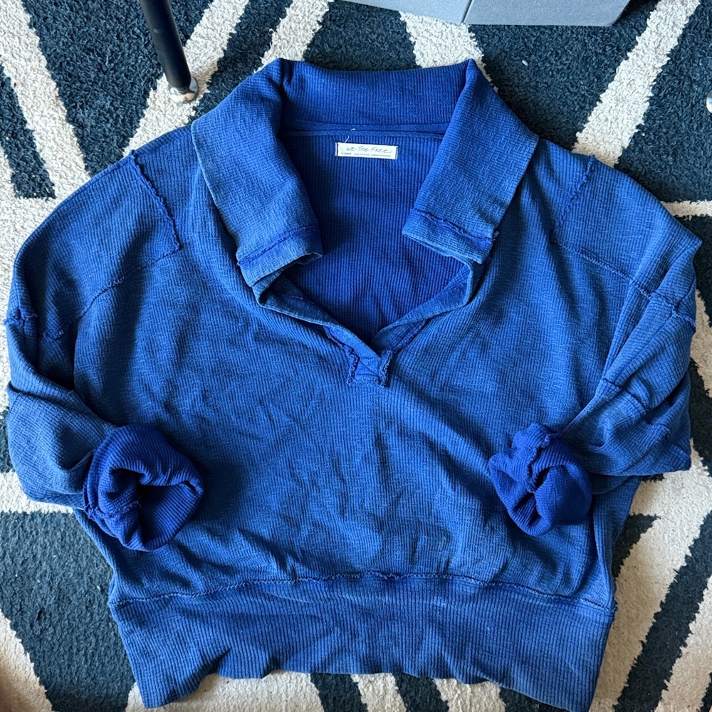 We The Free Royal Blue Knit Top